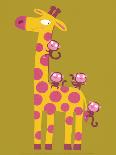 The Giraffe and the Monkeys-Nathalie Choux-Art Print