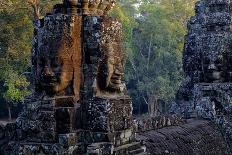 Bayon Temple, Built in 12th to 13th Century by King Jayavarman Vii, Angkor-Nathalie Cuvelier-Photographic Print
