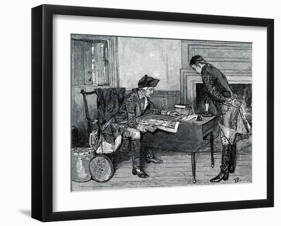 Nathan Hale and George Washington-Howard Pyle-Framed Giclee Print