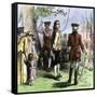 Nathan Hale Hanged by the British as a Spy, 1776-null-Framed Stretched Canvas