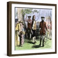 Nathan Hale Hanged by the British as a Spy, 1776-null-Framed Giclee Print