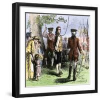 Nathan Hale Hanged by the British as a Spy, 1776-null-Framed Giclee Print