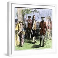 Nathan Hale Hanged by the British as a Spy, 1776-null-Framed Giclee Print