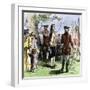 Nathan Hale Hanged by the British as a Spy, 1776-null-Framed Giclee Print