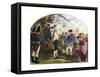Nathan Hale Led to His Execution Illustration-null-Framed Stretched Canvas