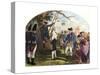 Nathan Hale Led to His Execution Illustration-null-Stretched Canvas