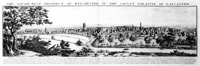 The South West Prospect of Manchester on the County Palatine of Lancaster, 1728-Nathaniel and Samuel Buck-Giclee Print