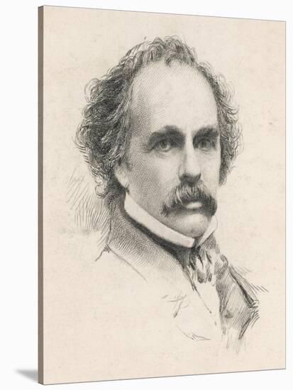 Nathaniel Hawthorne (Originally Hathorne) American Writer at the Age of 58-S.a. Scholl-Stretched Canvas