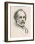 Nathaniel Hawthorne (Originally Hathorne) American Writer at the Age of 58-S.a. Scholl-Framed Art Print