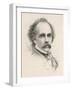 Nathaniel Hawthorne (Originally Hathorne) American Writer at the Age of 58-S.a. Scholl-Framed Art Print