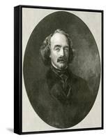 Nathaniel Hawthorne, Oval-RG Tietze-Framed Stretched Canvas