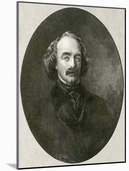 Nathaniel Hawthorne, Oval-RG Tietze-Mounted Art Print
