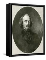 Nathaniel Hawthorne, Oval-RG Tietze-Framed Stretched Canvas