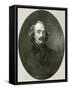 Nathaniel Hawthorne, Oval-RG Tietze-Framed Stretched Canvas