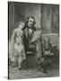 Nathaniel Hawthorne Reading to His Children-Charles Mills Sheldon-Stretched Canvas