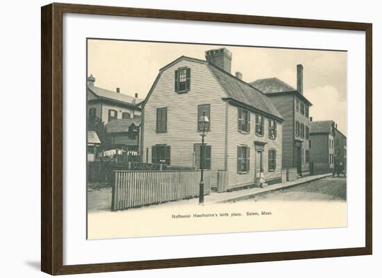 Nathaniel Hawthorne's Birth Place, Salem, Massachusetts-null-Framed Art Print