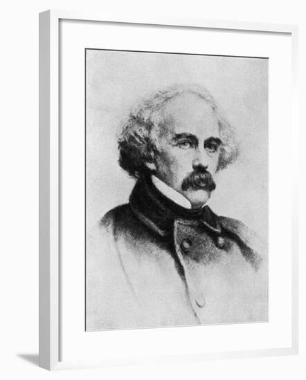 Nathaniel Hawthorne --Samuel Worcester Rowse-Framed Giclee Print