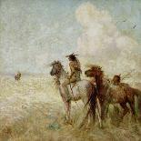 The Bison Hunters-Nathaniel Hughes John Baird-Framed Stretched Canvas