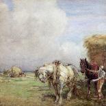 The Hay Wagon-Nathaniel Hughes John Baird-Framed Stretched Canvas