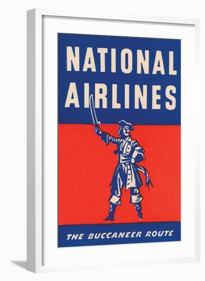 Nation Airlines - the Buccaneer Route-null-Framed Art Print