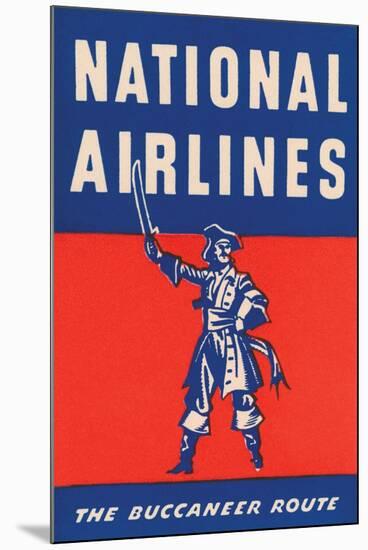 Nation Airlines - the Buccaneer Route-null-Mounted Art Print