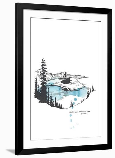 Nation Park Crater Lake-Natasha Marie-Framed Giclee Print