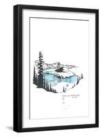 Nation Park Crater Lake-Natasha Marie-Framed Giclee Print