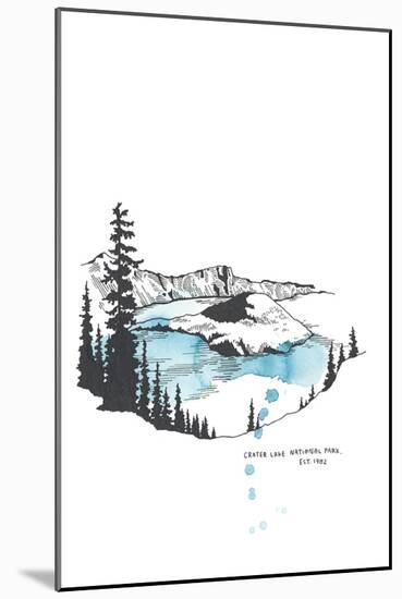 Nation Park Crater Lake-Natasha Marie-Mounted Giclee Print