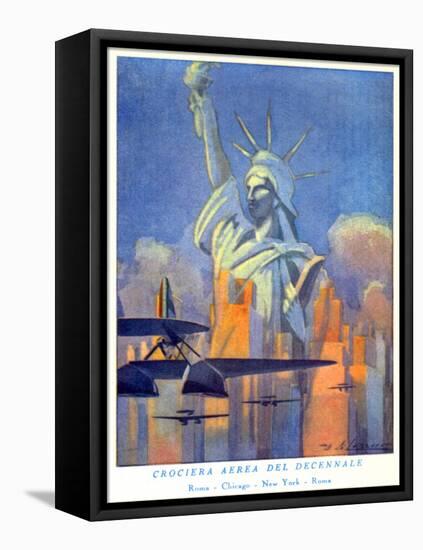 National Air and Space Museum: Rome, Chicago, New York, Rome-null-Framed Stretched Canvas