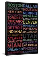 National Basketball Association Cities Colorful-null-Framed Standard Poster