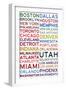 National Basketball Association Cities on White-null-Framed Art Print