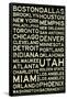 National Basketball Association Cities Vintage Style-null-Framed Poster