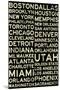 National Basketball Association Cities Vintage Style-null-Mounted Poster