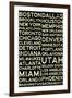 National Basketball Association Cities Vintage Style-null-Framed Art Print