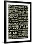 National Basketball Association Cities Vintage Style-null-Framed Art Print