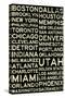 National Basketball Association Cities Vintage Style-null-Stretched Canvas