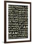 National Basketball Association Cities Vintage Style-null-Framed Art Print