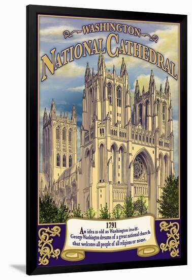 National Cathedral - Washington, Dc, c.2009-Lantern Press-Framed Art Print