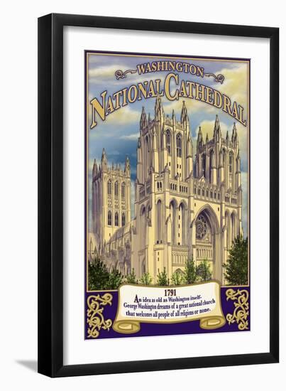 National Cathedral - Washington, Dc, c.2009-Lantern Press-Framed Art Print