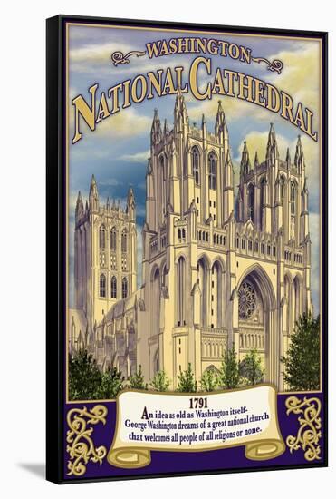 National Cathedral - Washington, Dc, c.2009-Lantern Press-Framed Stretched Canvas