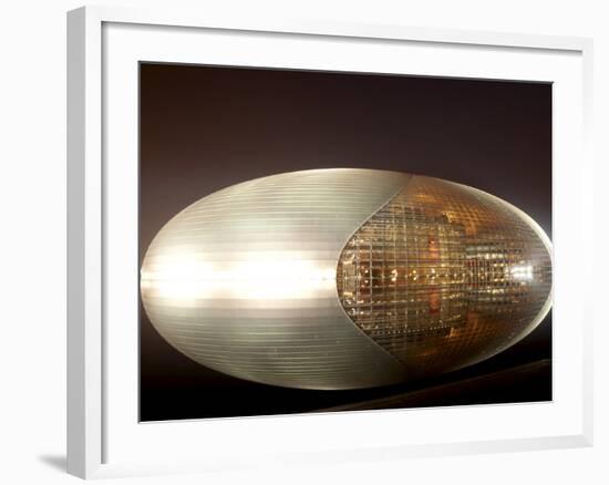 National Centre for the Performing Arts, Egg Shape Reflection, Illuminated During National Day Fest-Kimberly Walker-Framed Photographic Print