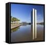 National Congress, Brasilia, Federal District, Brazil-Ian Trower-Framed Stretched Canvas