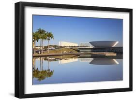 National Congress, UNESCO World Heritage Site, Brasilia, Federal District, Brazil, South America-Ian Trower-Framed Photographic Print