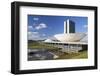 National Congress, UNESCO World Heritage Site, Brasilia, Federal District, Brazil, South America-Ian Trower-Framed Photographic Print