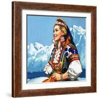 National Costume of Yugoslavia-null-Framed Giclee Print