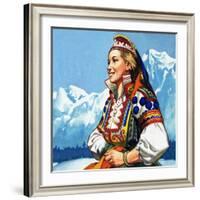 National Costume of Yugoslavia-null-Framed Giclee Print