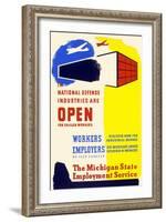 National Defense Industries are Open-null-Framed Art Print