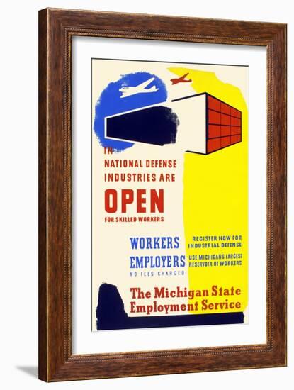 National Defense Industries are Open-null-Framed Art Print