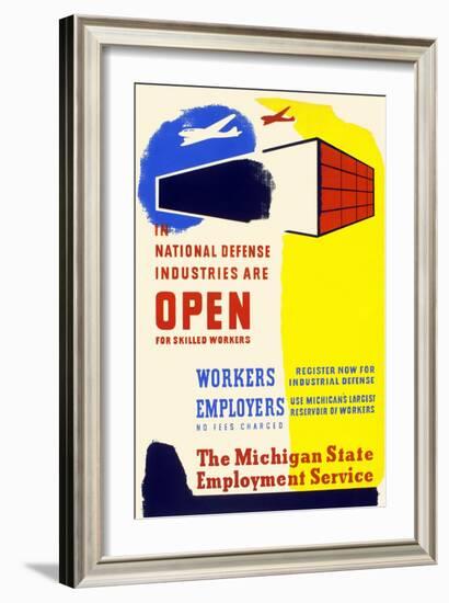 National Defense Industries are Open-null-Framed Art Print