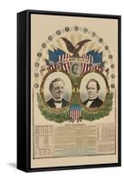 National Democratic Chart 1876: Samuel J. Tilden, President, Thomas A. Hendricks, Vice President-H. H. Lloyd-Framed Stretched Canvas